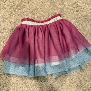 American Girl Pink and Light Blue Layered Tulle Skirt